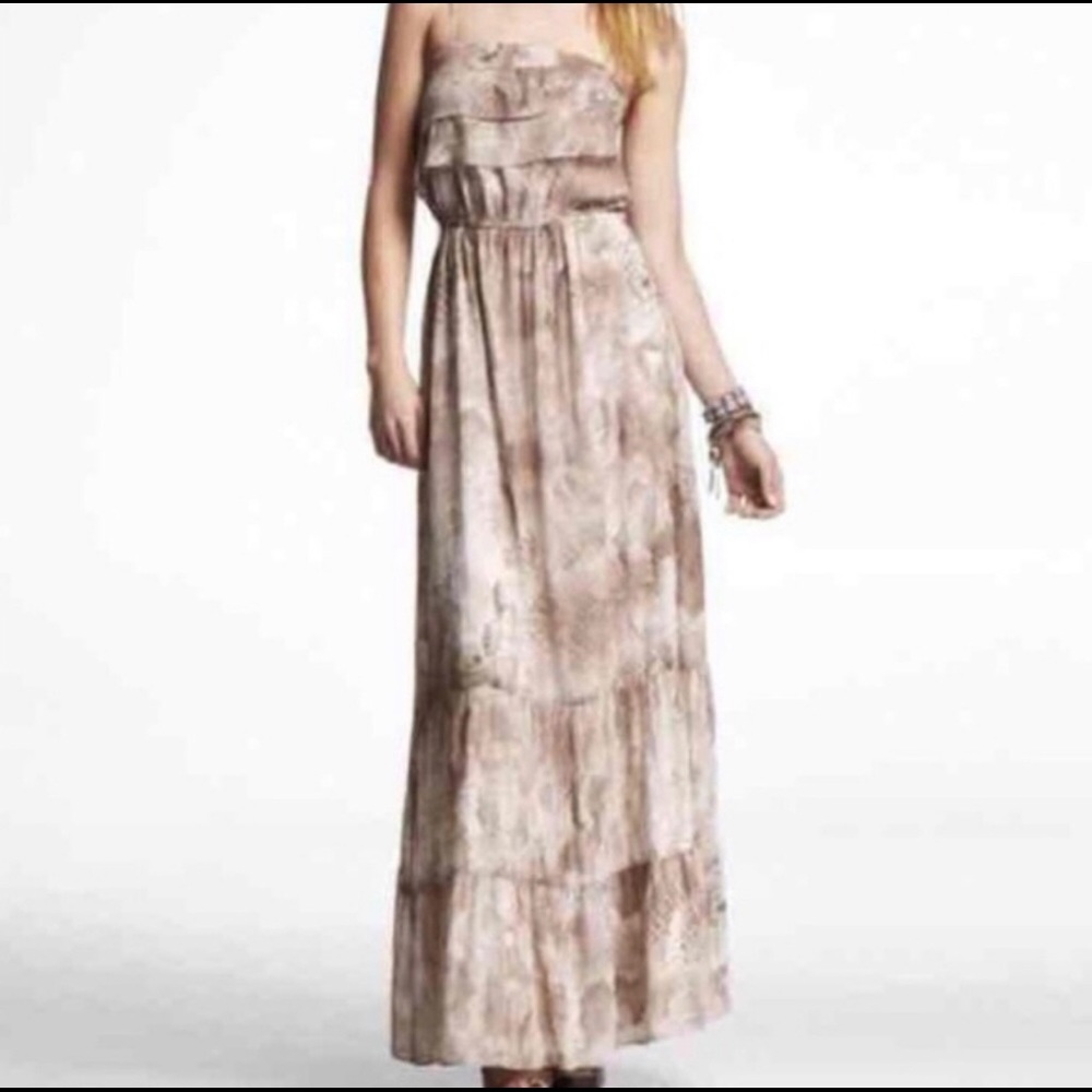 NWOT Express snake print maxi dress